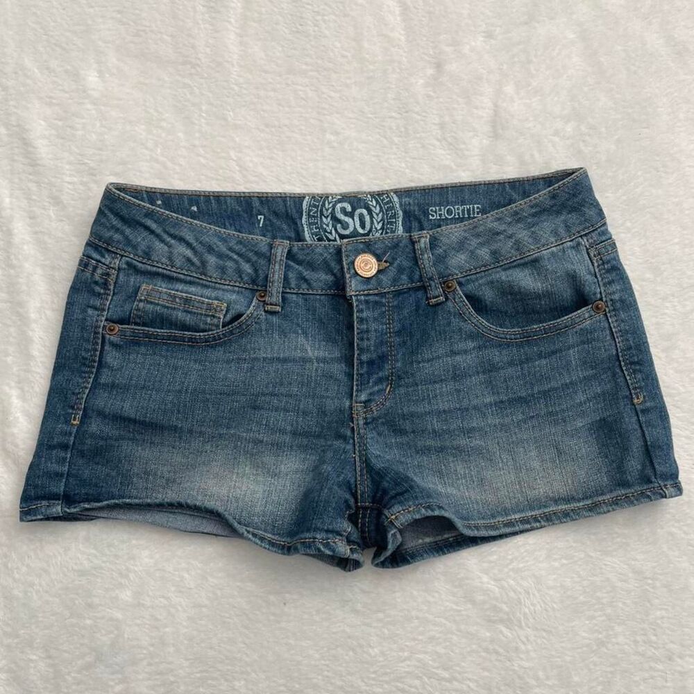 So Denim Mini Shorts Women's 7 Y2K Vintage Micro Lowrise Bella Swan Jean VTG